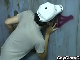 Gay interracial gloryhole fuck and dick rubbing 21