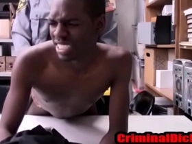 Black thug fucked bareback by a hung black cop- criminaldick.com